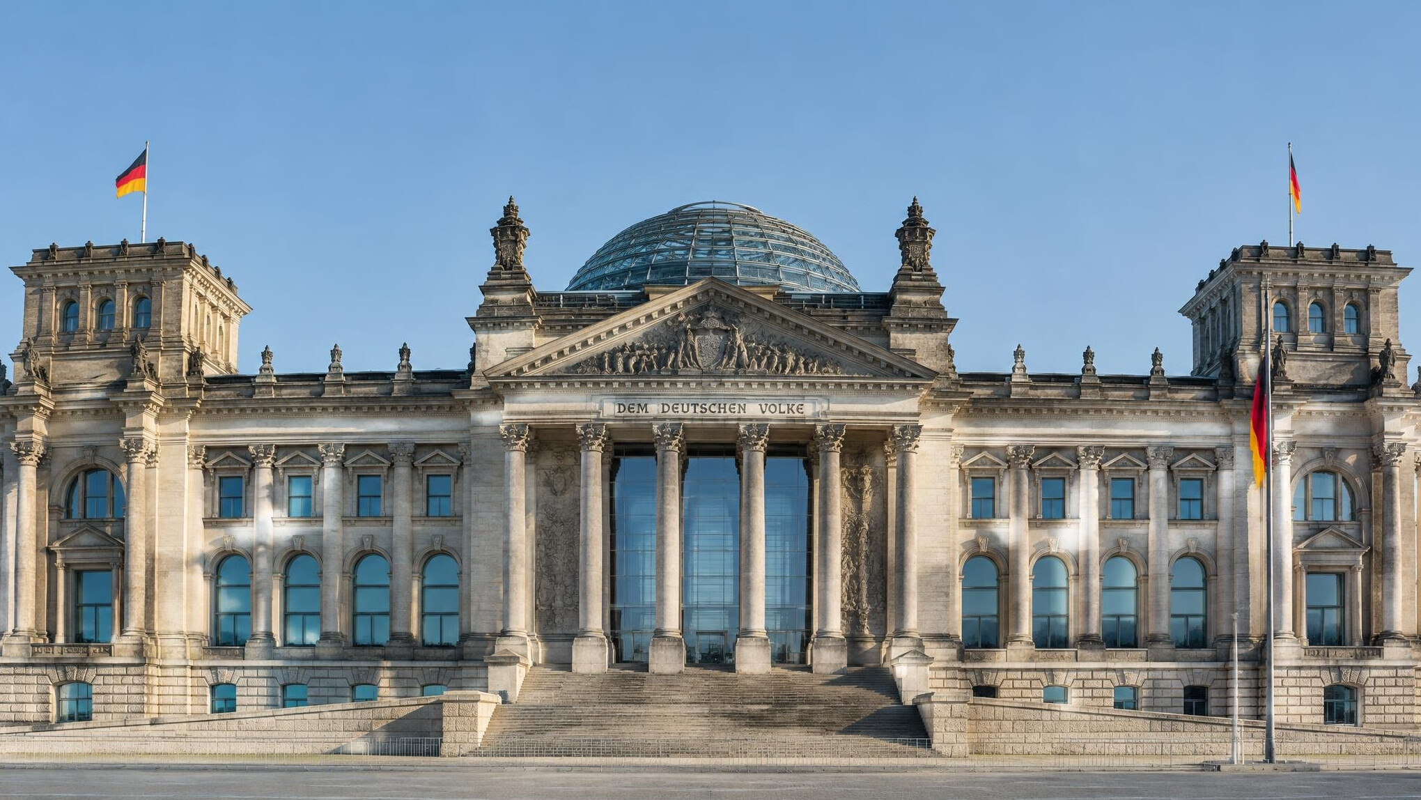 Swiss federal parliament building facade